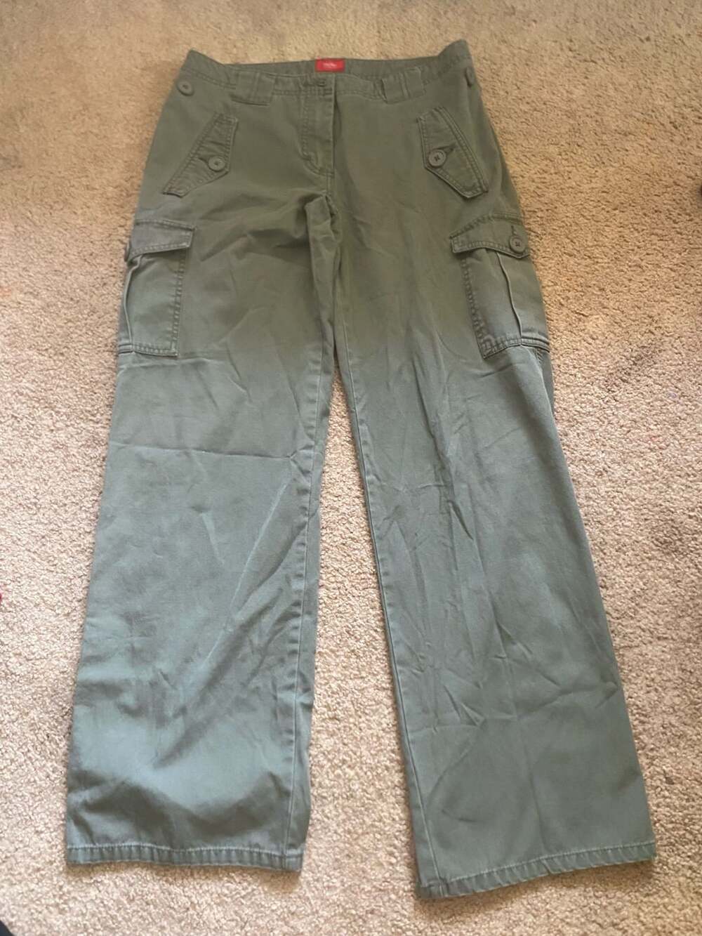 Mossmo Cargo Pants Size 11 Green Cotton